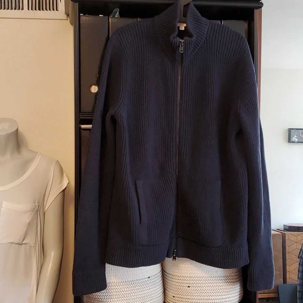 GAP Mockneck Sweater Jacket 100% Cotton - Picture 7 of 16